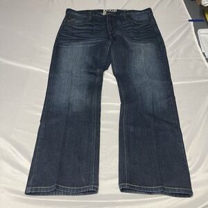 Ariat M5 Slim Straight Jeans Mens 40/32 Blue Denim Western Cowboy Startched